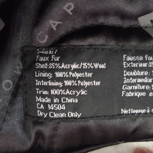 Unisex Nathanial Cole by Crown Cap Black and White Buffalo Check Aviator Cap - Picture 9 of 12